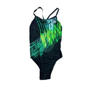 TYR Fly A lot X Competitive Swimsuit Medium Green Black Diamondback